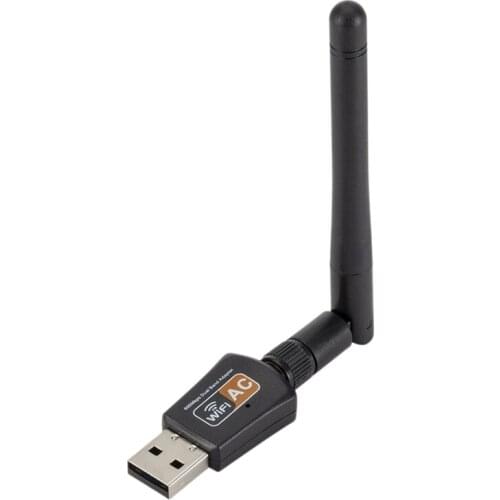 HOT-USB Wifi Adapter with Antenna Dual-Band Wireless Network Card for PC/Desktop/Laptop Computer Support Windows 10/8/7