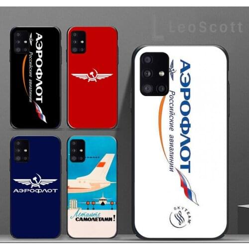 Aeroflot Aviation Russe Pilote Phone Case For Samsung A50 A51 A71 A20E A20S S10 S20 S21 S30 Plus ultra 5G M11
