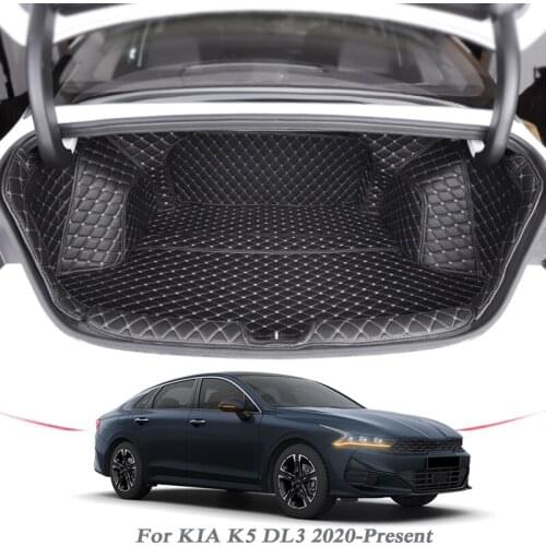 Car Styling PU Leather Trunk Mat Rear Liner Cargo For KIA K5 DL3 2020-Present Waterproof Carpet Protector Pad Auto Accessory