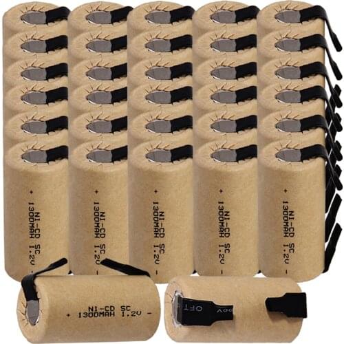 Lowest price 32 piece SC battery 1.2v batteries rechargeable 1300mAh nicd battery for power tools akkumulator