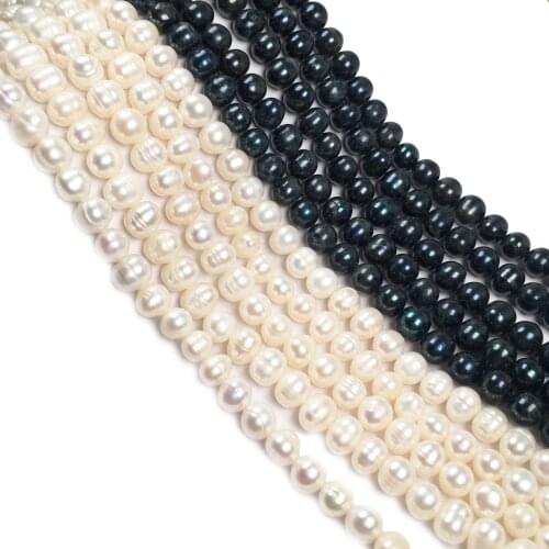 Natural Freshwater Pearl Beads High Quality Rice Shape Punch Loose Beads For jewelry making DIY Necklace Bracelet Accessories