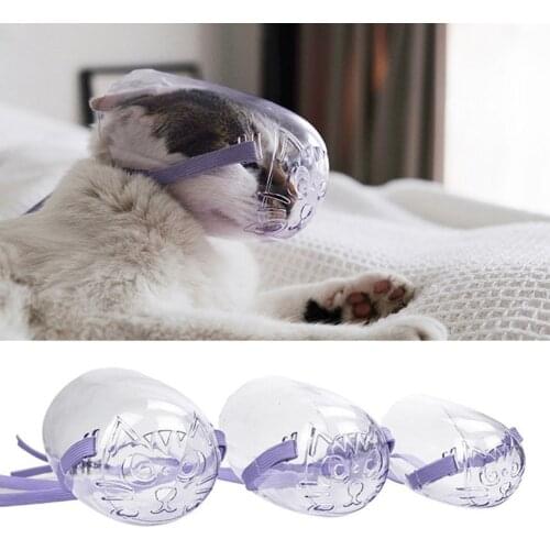 Breathable Cat Muzzle Pet Anti-bite Grooming Mask Puppy Anti Barking Plastic Mouth Mask Cover With Hole Dog Bath Cleaning Tool