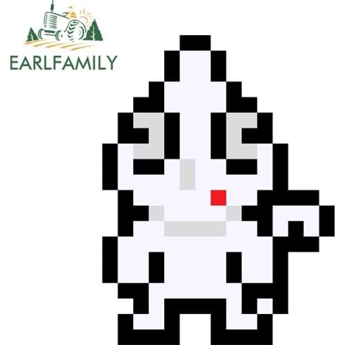 EARLFAMILY 13cm x 9.8cm for Pixel Canvas Vinyl Car Wrap Decal Refrigerator Car Sticker Personality Waterproof JDM Decoration