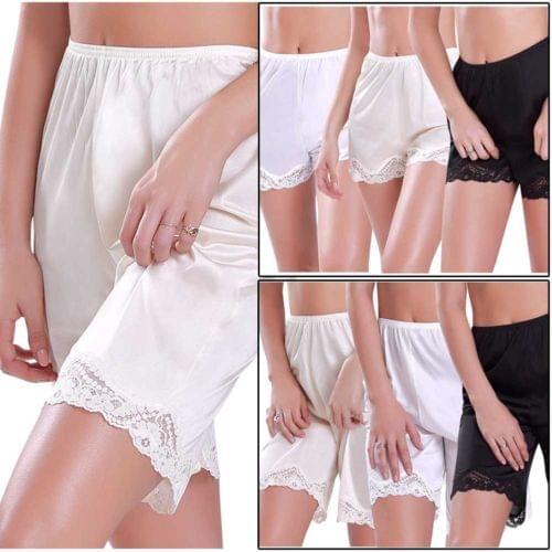 Hirgin 2020 NEW Womens Premium Nylon Daywear Bloomer Slip Pants With Lace Trim M-XXXL