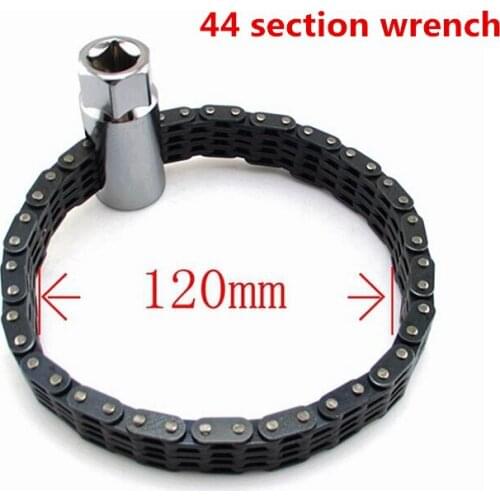 For Cars And Light Trucks 44/52 section Double chain sleeve Oil Filter Wrench with 1/2 inch curve rod Deep Socket