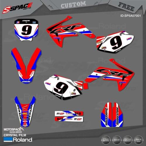 MotoSpace Custom Team Graphics Backgrounds Decals 3M Stickers Kit For HONDA 2007-20 CRF150R 001