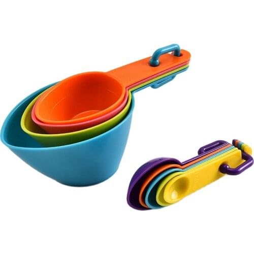 4PCS/Set Plastic Measuring Spoon Set Scale Plastic Measure Cup Baking Measuring Tool kitchen Measuring Spoons Cup