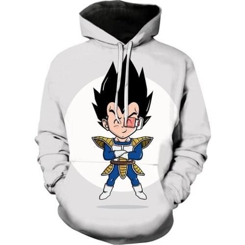 2021 New Fashion Dragon Ball Hoodies Clothes Son Goku Vegeta IV Anime Cool Graphics 3D Printing Long Sleeve Unisex Sweatshirt