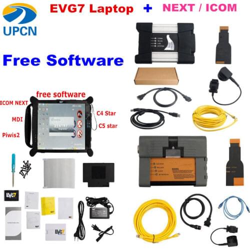 New Laptop 8GB 4GB 2021.3 HDD Best Quality A++ NEXT ICOM A2+B+C For BMW add EVG7 DL46/HDD500GB/DDR8GB DDR4GB Diagnostic PC