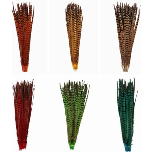 Wholesale 100Pcs 40-45CM 16-18inch Natural Pheasant Tail Feathers High Quality DIY jewelry Wedding Decorations Feather plume