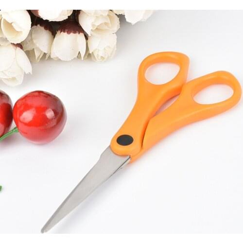 Orange Vintage Plastic Sewing Embroidery Scissors Household Stainless Steel Scissors Tailors Sewing Supplies Tijeras Corta Hilos