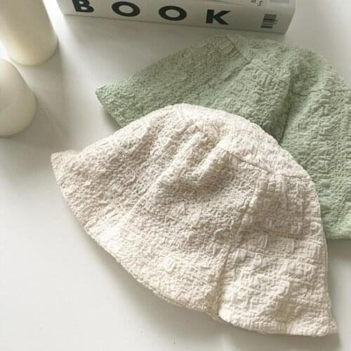 Pleated Thin Version of Korea Version of The Korea Japanese Lace Sunshade Small Face Girls Bucket Straight Fisherman Hat Gorro