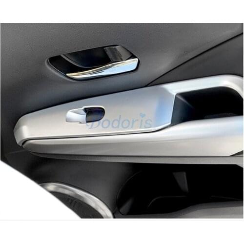 Interior Window Glass Lift Cover Panels Armrest Protective Moulding Trims Chrome For Nissan Kicks 2017 2018 2019 2020 Accessory