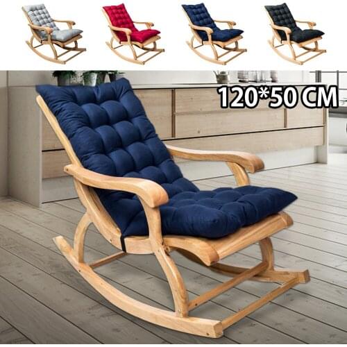 Seat Back Cushion Pad Non-Slip Rocking Chair Cushions Pillow Soft Home Garden Patio Outdoor Cushions Pads Foldable Mat 120x50CM