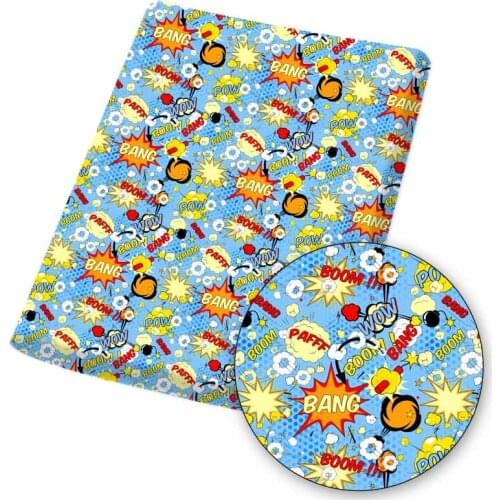 Polyester Cotton Fabric Boom Bang Printed Cloth Sheets For DIY Mask/Dress/Bag Handicrafts Accessories Home Textile 45*145cm 1pc