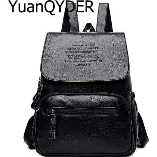 Casual Women Backpack Designer Letter School Bags for Teenagers Girls Mochila Lady Shoulder Bag for Large Capacity Youth Leather