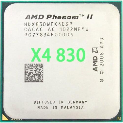 AMD Phenom II X4 830 CPU Processor Quad-Core ( 2.8Ghz/ 4M /95W )Socket AM3 AM2+ 938 pin