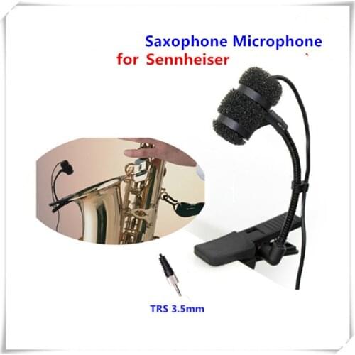 Professional Lapel Condenser Saxophone Microphone Music Instruments Microfone for Sennheiser Wireless System 3.5mm Screw Jack