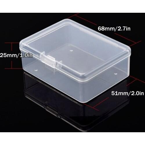 10 Pack Clear Storage Box Organizer with Snap-tight Closure Latch Jewelry Earplugs Bead Container Multifunctional d88