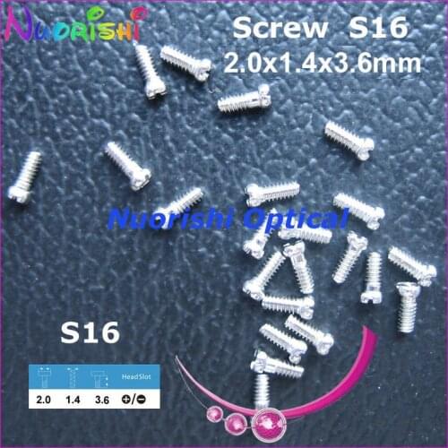 S16 2.0x1.4x3.6mm 10000pcs Sunglass Eyewear Eyegalss Glasses Spectacle Repairing Mini Screws Free Shipping