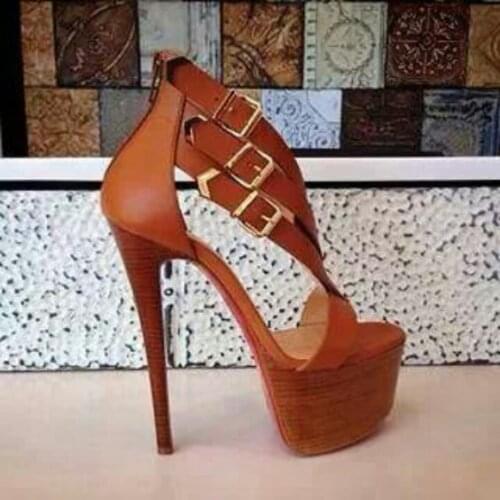 New fashion woman high platform T strap belts sandal real photo large size 45 custom make open toe woman platform sandal