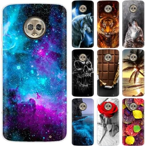 Silicone Cover For Moto G6 Play Case 5.7'' Soft TPU Phone Case For Motorola Moto G6 Case G6Play G 6 Play Cartoon Funda bumper