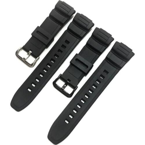 High Grade Silicone Replacement Wrist Strap For Casio W-S220 HDD-S100 MCW-100 110H AE-2000W 16mm Waterproof Strap WatchBand