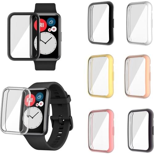 Slim Electroplate TPU Protective Case Cover For Huawei Watch fit Smart Watch Protector Shell Frame