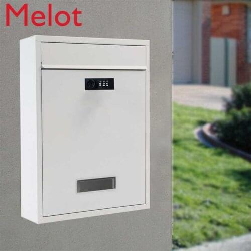 Outdoor Mailbox Letter Box Post Box Inbox Home Hanging Wall Newspaper Box Outdoor Waterproof with Lock Suggestion Box