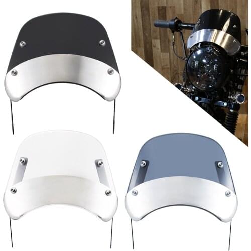 Motorcycle Headlight Windshield Instrument Visor For Yamaha XJR 1300 For Royal Enfield For Ducati Windshield Upper Deflector