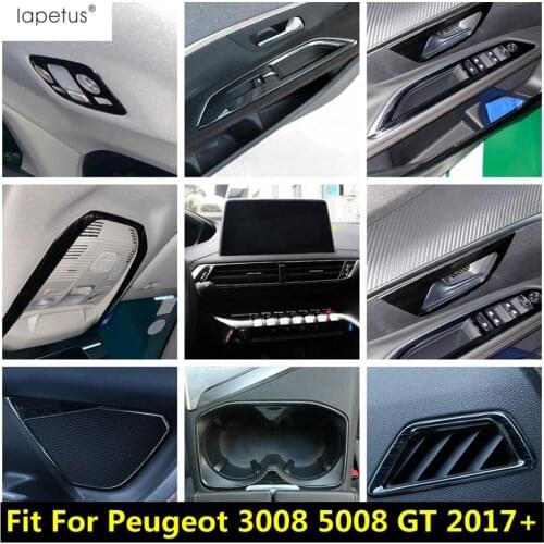 Lapetus Inside Transmission Stalls Gear Shift Box Sequins Molding Cover Kit Trim For Peugeot 3008 3008GT 2017 - 2021 Accessories