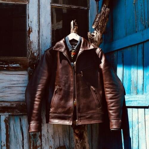 YR!Free shipping.sales.High quality thick leather jacket.Heavy Argentine cowhide coat.brown rider tanned leather outwear