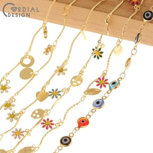 Cordial Design Jewelry Accessories/Copper Chain For Necklace/Paint Effect/Hand Made/DIY Chains/Jewelry Findings & Components