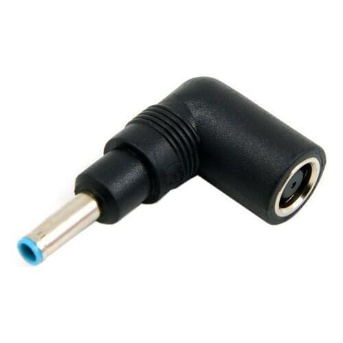Zihan DC 7.4*5.0mm Ultra slim DC Jack to HP Dell 4.5*3.0mm Plug 90 Degree Right Angled Adapter For Laptop
