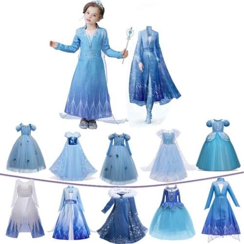 Winter 4 10 Years Girls Princess Costume Long Sleeve Christmas Party Role-play Clothing For Kids Girls Dress Fancy Costume