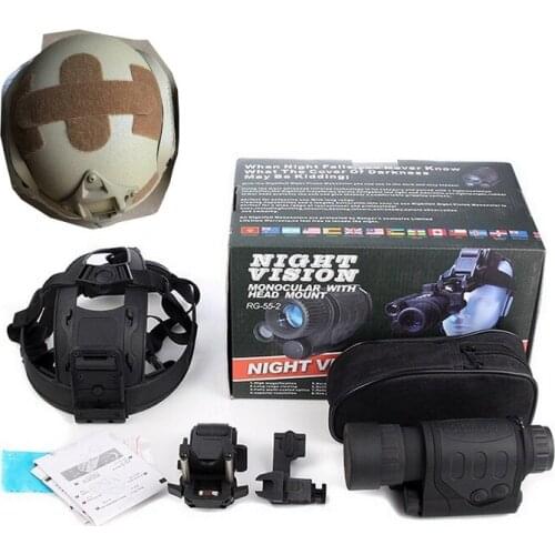 1 Pcs Professional Full Dark Gen1 IR 3X44 Powerful Monocular Infrared Night Vision Goggles Telescope With Free helmet Mount Kit