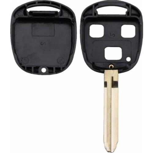 10pcs/lot 3 Buttons Remote Car Key Shell For T-oyota Yashili RAV4 With Uncut Blade