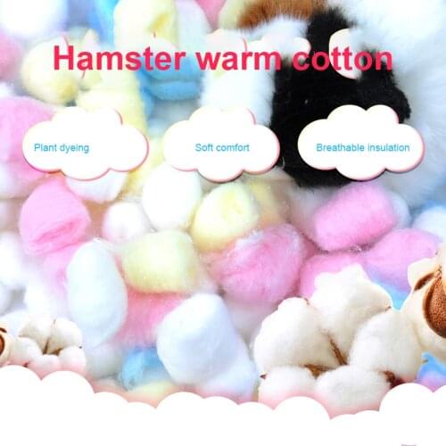 100Pcs/Bag Soft Colorful Winter Keep Warm Cotton Ball Cute Cage House Filler Supply For Hamster Rat Mouse Small Animals Supplies