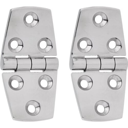 2 Pieces Durable 316 Marine Stainless Steel Casting Strap Hinge Door Hinge for Boat Yacht RV
