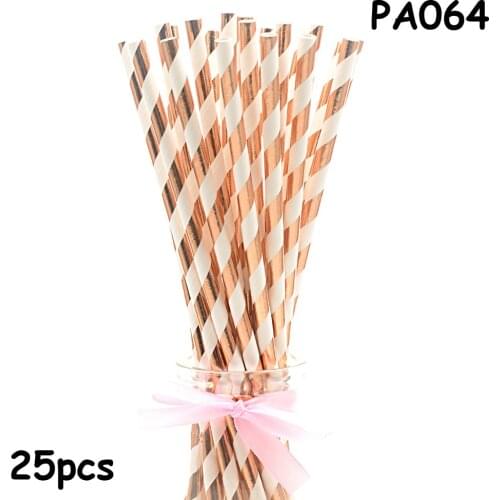 25pcs Rose Gold Straws Disposable Party Straws Creative Star Straws Stamping Gold Wedding Birthday Tableware Straws