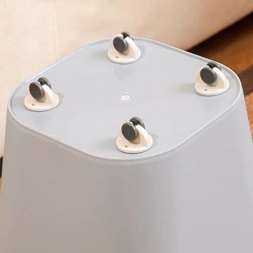 4pcs/set Adhesive Pulley Storage Box Can Stick Wheels One-Way Wheel For Trash Can At The Bottom Of Sorting Box Paste Wheels U3