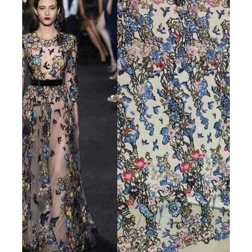 African lace sequins, cotton crochet lace/JJ111, African tulle mesh lace fabric high quality Cara lace 5Y