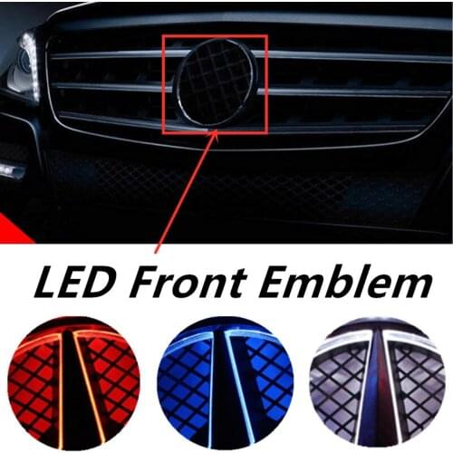 Car Led Light Front Grille Emblem Accessories for Mercedes Benz Logo W166 W176 W218 W204 W207 W212 W218 W245 W251 W463 E A Class