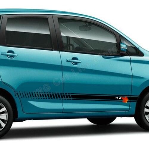 2 Pcs Car Side Sticker for Nissan Dayz Car Stylish Vinyl Flim Decals Car Side Stripes Skirts Graphics Auto Tuning Accessories