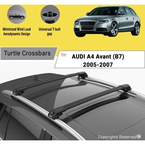 BARS FOR AUDI A4 AVANT(B7) 2005-2007 ALUMINUM ALLOY SIDEBARS CAR ROOF RACK LUGGAGE CARRIER CROSSBAR