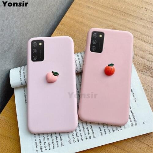 For Samsung Galaxy A02S SM-A025F Case 3D Fruit Silicone Cover Soft For Samsung A02s A025F A 02 S Phone Bags Peach Grape Avocado