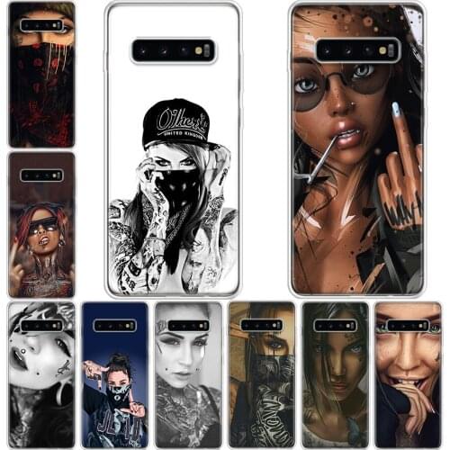 Sexy Sleeve Tattoo Girl Phone Case For Samsung Galaxy A71 A70 A51 A50 A41 A40 A30 A21 A10 A01 A90 A20S A20E A10S M30S A6 A7 A8 A