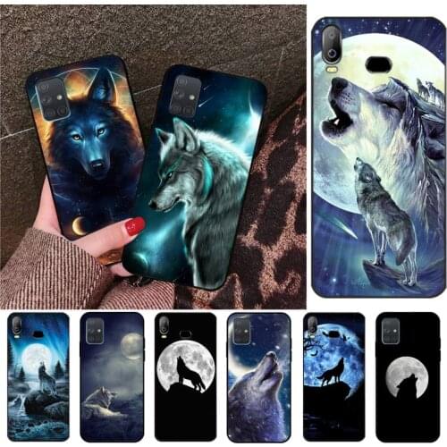 Moon roaring wolf Shell Phone Case For Samsung Galaxy A21S A01 A11 A31 A81 A10 A20E A30 A40 A50 A70 A80 A71 A51