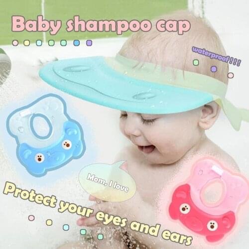 Kids Wash Hair Baby Shower Cap Adjustable Shampoo Shield Direct Visor Caps Multipurpose Suitable Cap Pool Accessory For Newborn