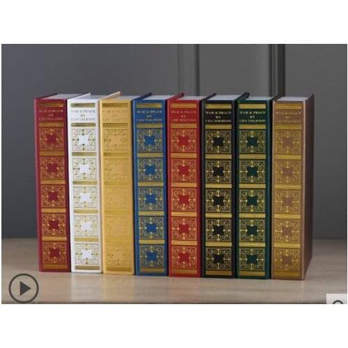 8PC book European simulation Home Furnishing Photography study bookcase props simulation Fake mode box new decoration Book